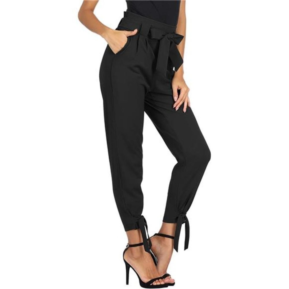 GRACE KARIN Womens Casual High Waist Pencil Pants with Bow-Knot Pockets for Work
